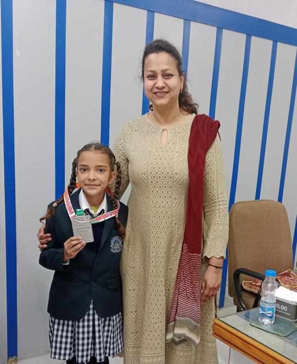 Harkirat Kaur of Class - IV got 2nd Position in Best Shooters Sports Festival -2025